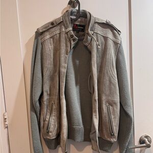 Vintage IN Crowd Suede Knit Zip Jacket